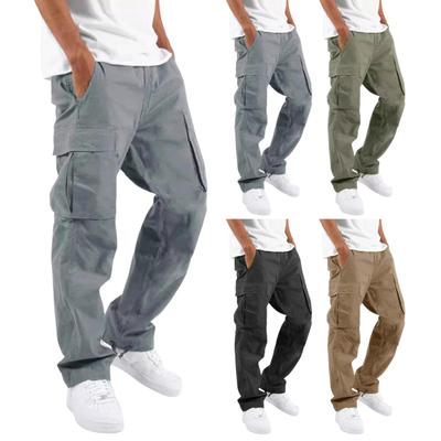 Ανδρικό Παντελόνι Cargo Με κορδόνι στη μέση Casual Παντελόνι Πολλές τσέπες Φαρδύ Joggers Αθλητικό