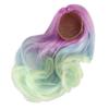 1 6 Kugelgelenkpuppenperücke Simulationskopfhaut Weiche Hochtemperaturseide Puppen Ersatzhaarperücke für 15,5-17cm Kopf