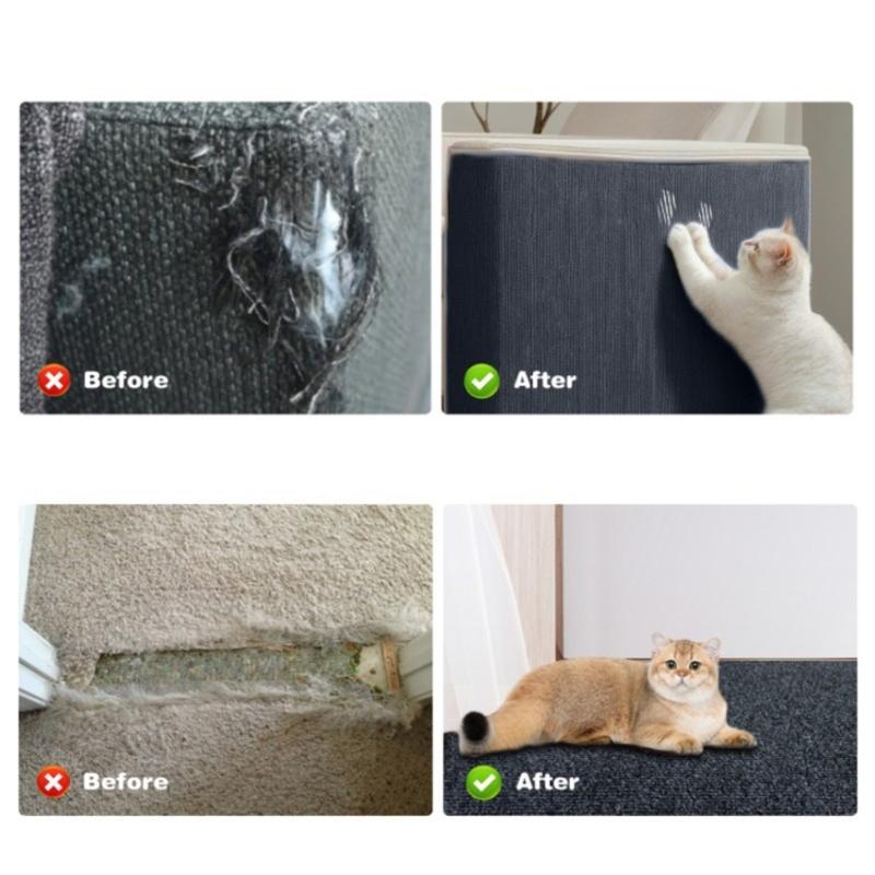 2pcs Cats Scratching Post Furniture Protectors Trimmable NonSlip Polyester Carpet Pad