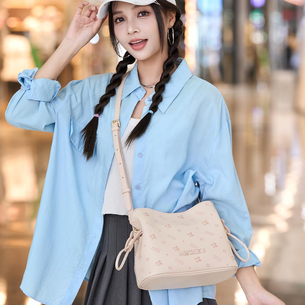 New Disney Mickey Series Pu Shoulder Bag, Crossbody Bag, Dumpling Bag Regular Women's Multicolor BMK-72617