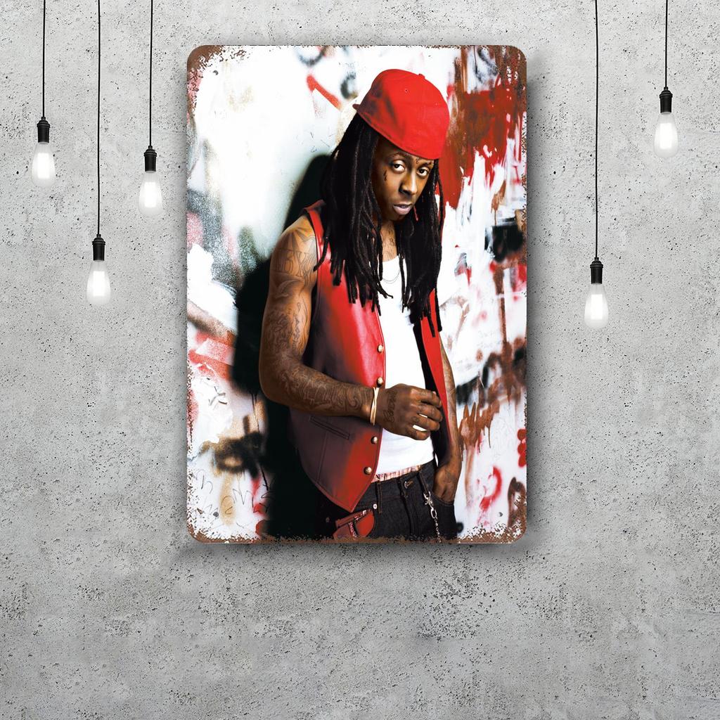 Lil Wayne Vintage Metal Tin Signs Posters Decor Retro Metal Plaque Wall Art Decor for Garage Bar
