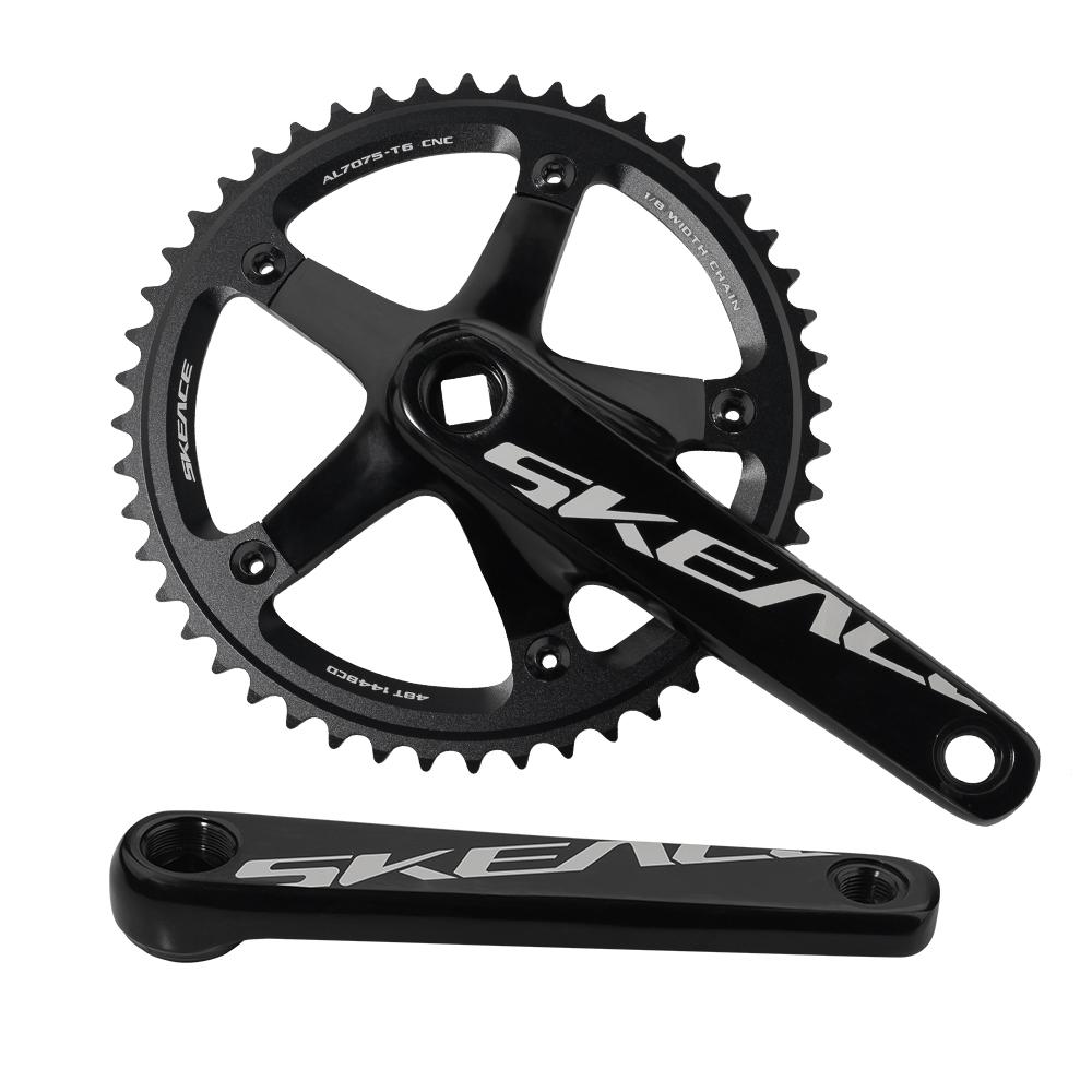 SKEACE BMX Crankset 48T Aluminum Alloy Fixed Gear Crank 144BCD Single Speed Fix Gear 165mm Bike Bicyle Chainwheel BMX Crank 165mm чёрный