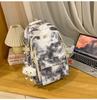 The New Large-capacity Multi-compartment Schoolbag Is Tie-dyed, Cute and Sweet Literary Backpack, Versatile Casual and Lightweight Make-up Bag.