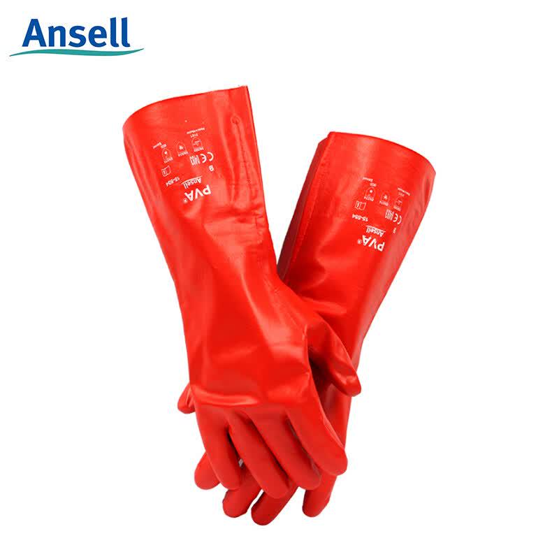 ANSELL 15-554 PVA Chemical Resistant Gloves 9 (L) красный