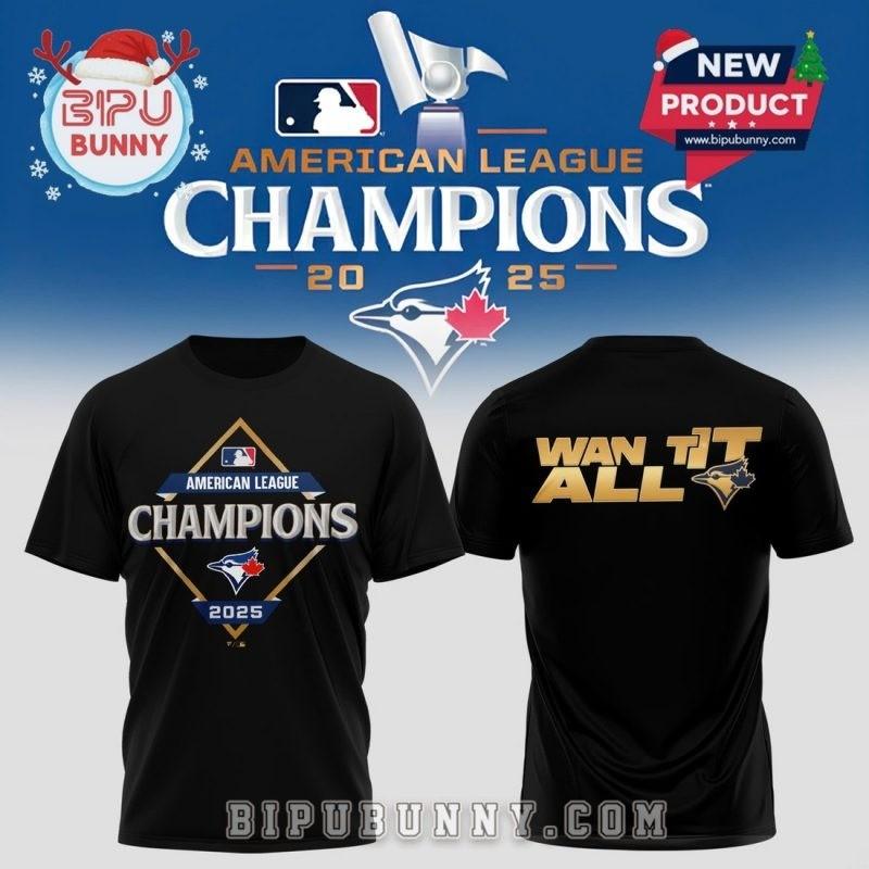 Blue Jays 2025 American League Champions T-shirt Size S-5XL Unisex T-Shirt M