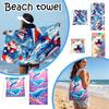 This 2-in-1 Foldable Beach Towel/printed Bath Towel/beach Towel Comes In A Convenient Storage Bag.