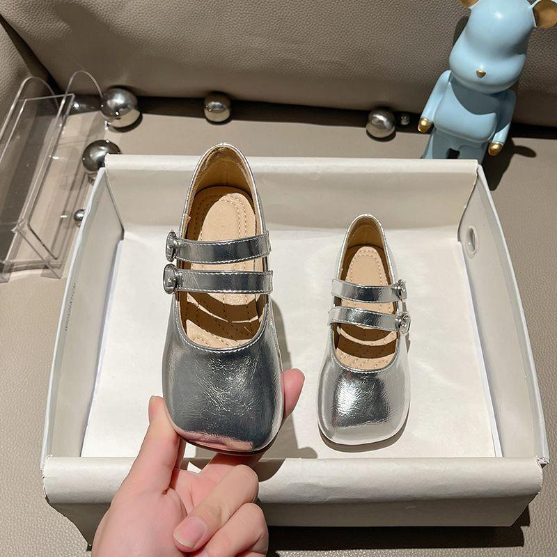 Girls' leather shoes 2025 spring and autumn new foreign fashion children's princess shoes little girl soft sole single shoes baby shoes