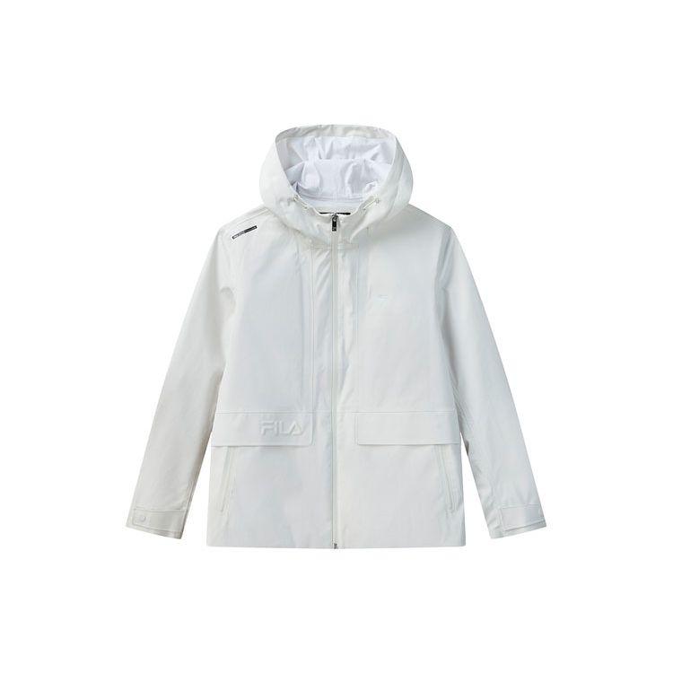 FILA Casual Woven Hooded Jacket Men jackets Cream-White F11M112716FIV M