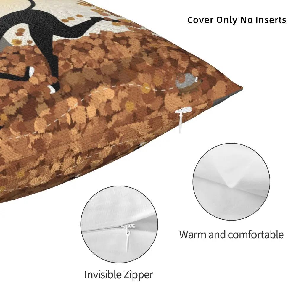 Autumn Hound Square Pillow Covers Polyester Room Greyhound Whippet Lurcher Dog Cushion Cover Cute Throw Pillow Case