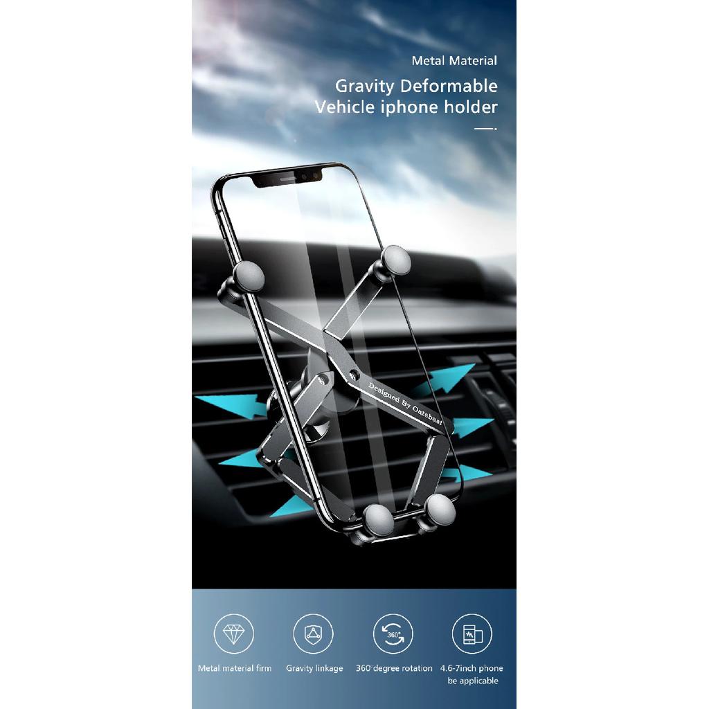 Gravity Car Phone Holder Cell Phone Stand Support GPS Telefon Mount For iPhone 12 13 Pro Max Xiaomi Mobile Phone Charging Holder