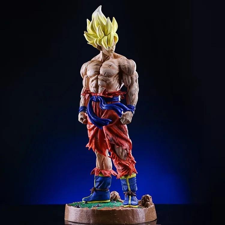 45cm High Quality Big Size Dragon Ball Z Son Goku with Base Figure Collection Model Toys