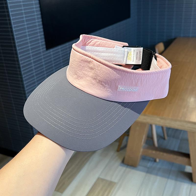 

Солнцезащитная летняя пустая шляпа-цилиндр для мужчин и женщин, бегущих без козырька на крыше, бейсболка с утиным язычком, подходящая по цвету для путешествий на открытом воздухе, шляпа от солнца adjustable