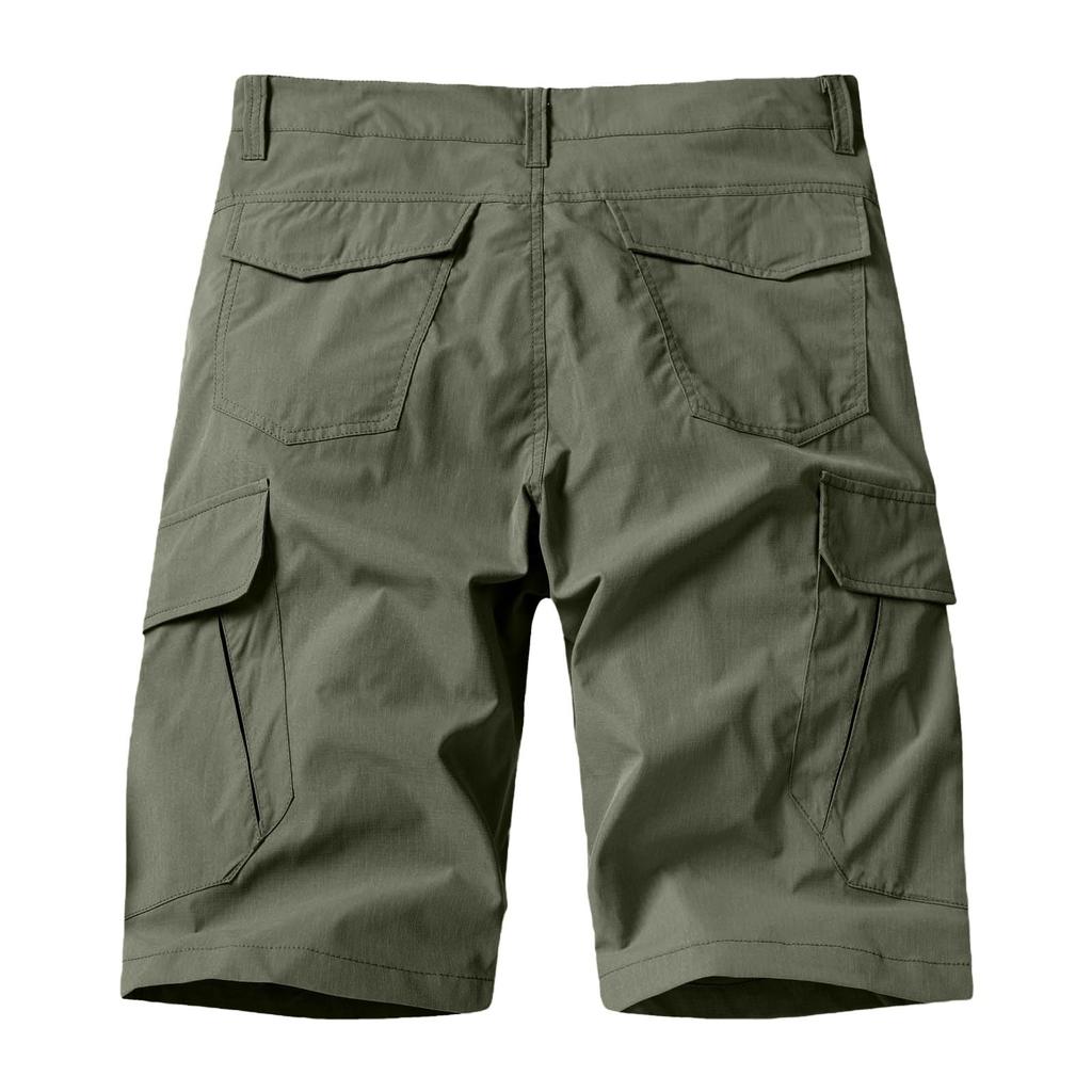 Herren Cargoshorts Mehrere Taschen Arbeitsshorts Entspannte Passform Utility Shorts mit Knopfverschluss und Gürtelschlaufen für den Außenbereich