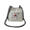 New Fashion Embroidery Portable Nylon Mobile Phone Bag Fashion Versatile Drawstring Bundle Mouth Bag Cute Messenger Bag