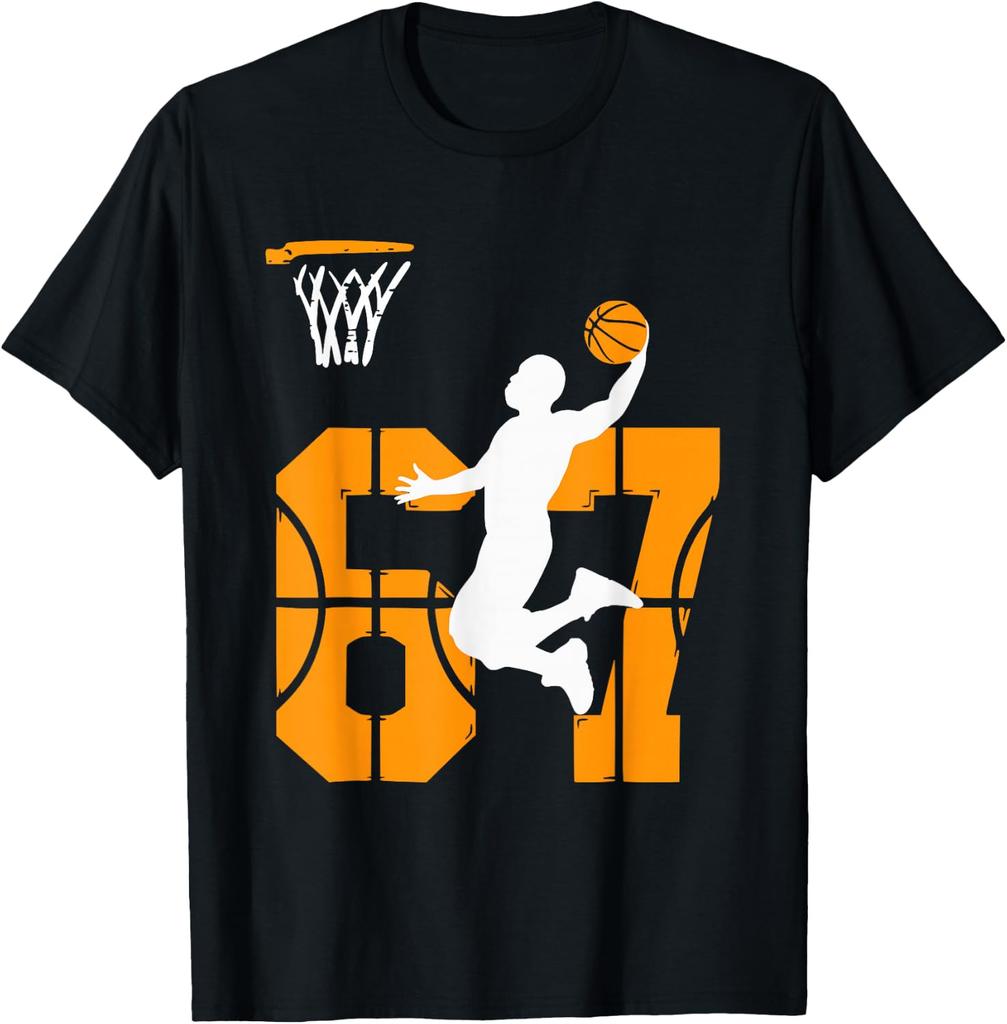 Basketball Player Dunking 67 Graphic T-shirt