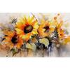 Zonnebloem Stilleven Aquarel Schilderij Natuur Poster Canvas Olieverf Schilderij Prints Muurschildering Woonkamer Huis Decoratie