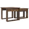 Coffee Table Set 2 Pcs Smoked Oak Wood Based Material