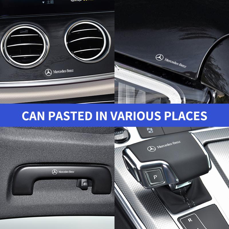 2/5/10 stk Bilinteriør Tilfeldige Klistremerker Bil Ratt Emblem Styling For Mercedes Benz AMG E200 E300 W205 W212 W166 W176 W242 S212 X166 W205 E63