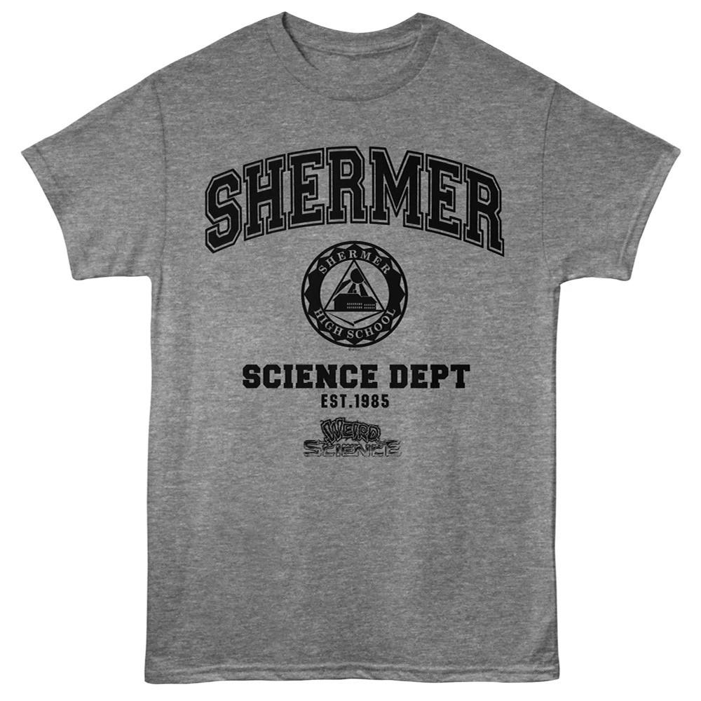 Weird Science Movie Shermer High School Science Dept Est 1985 Men s T shirt XL