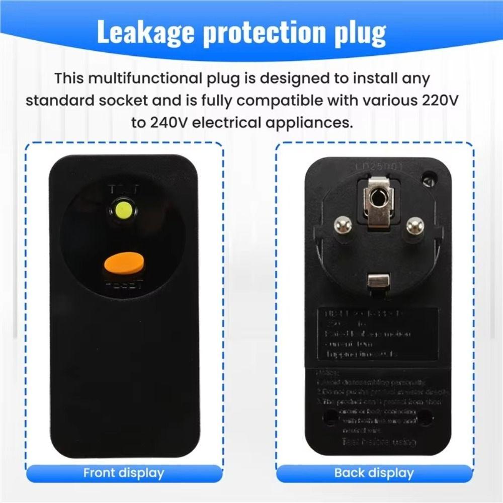 10mA Circuit Breaker Plug 16Amp Leakage Protection Plug Replacement Plug  Personal Protection