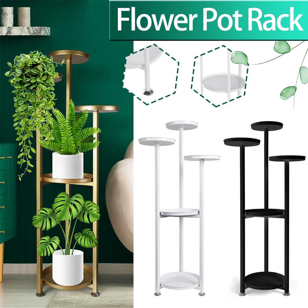 White/Black/Gold 5 Layer Outdoor Indoor Balcony Ladder Pot Plant Rack Flower Pot Plant Stand Plant Garden Rack Steel Shelf