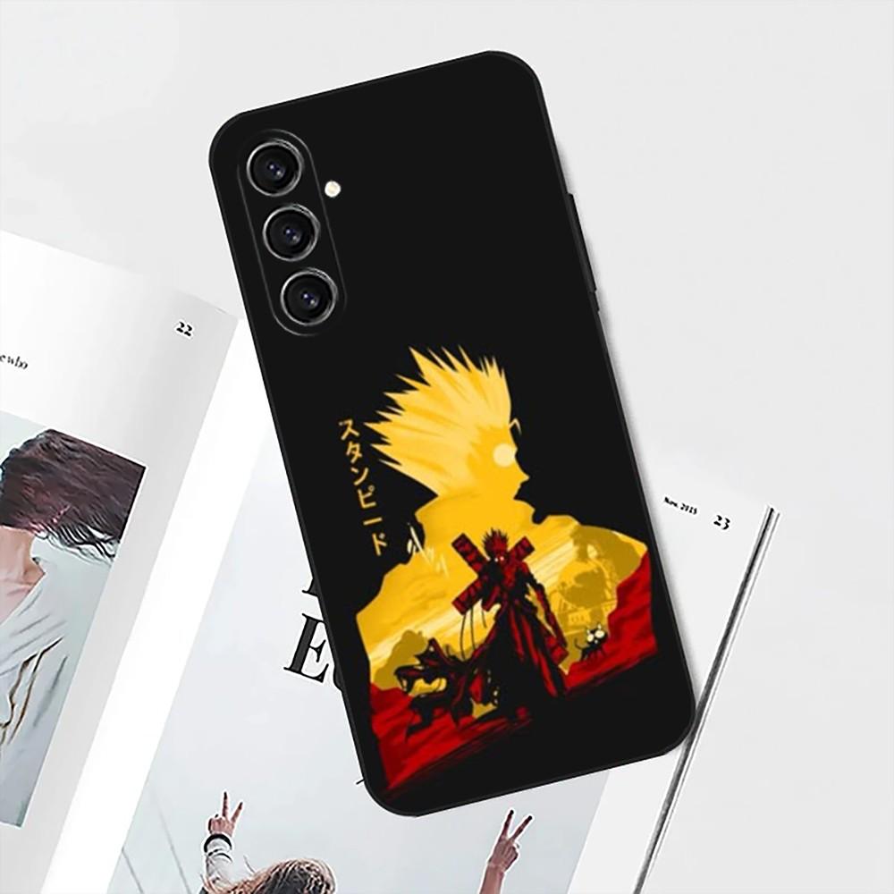 Cool Anime T-Trigun Phone Case For Samsung S25,S24,S21,S22,S23,S30,Ultra,S20,Plus,Fe,Lite,Note,10 Black Soft Shell