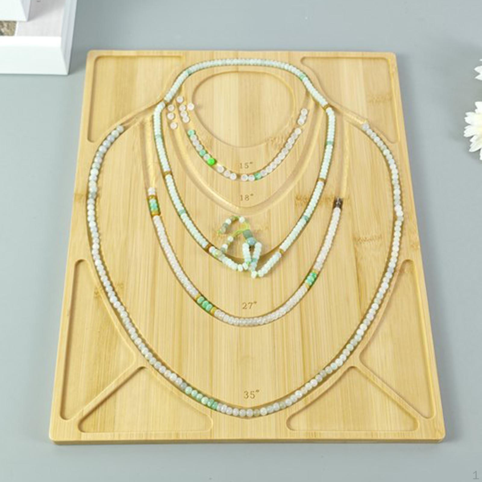 

Доска для бисероплетения, флокированная витрина из бисера, портативный поднос, дизайн ювелирных изделий из бамбука