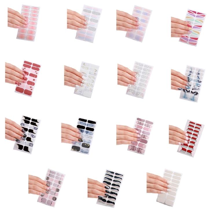 Self-Adhesive Nail Art Sticker DIY Nail Polish Stickers Waterproof Nail Wraps