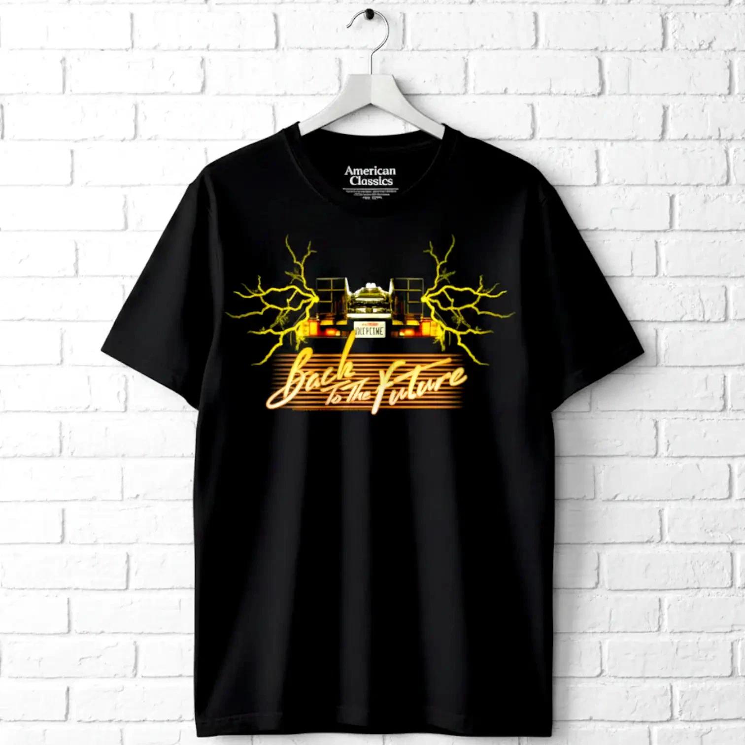 Back to The Future Lightning Fast DeLorean Men s T Shirt XS