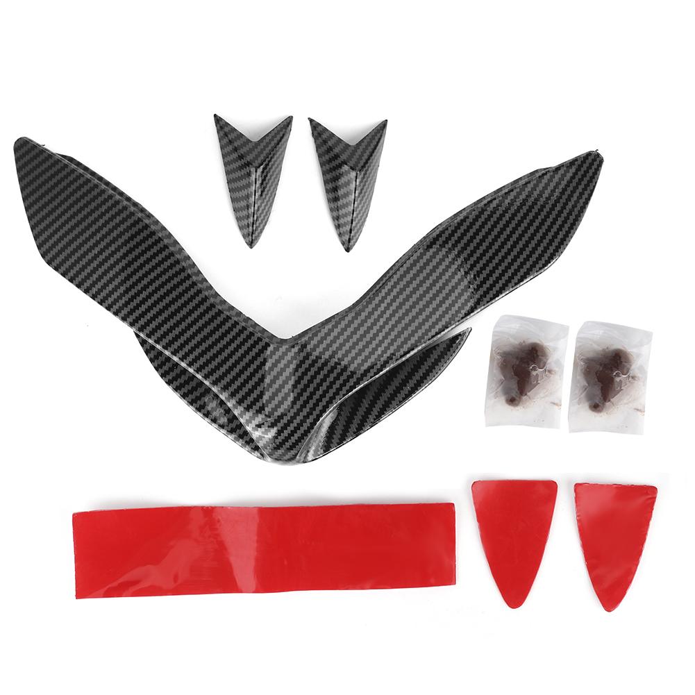 Motorcycle Front Headlight Nose Decoration Cover Protector Fits for Kawasaki Z900 2017 2019Carbon Fiber Style