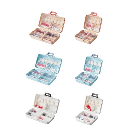 Pill Storage Box Food Grade Compact Size Multi-compartments Good Seal Effect Large Capacity Item Storage Reusable 7 Grids Tablet