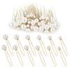 20pcs Wedding Pearl Hair Pins Bridal Rhinestone Pearl Hair Clips Hair Accessories U Shaped Bobby Pin Hair Barrette