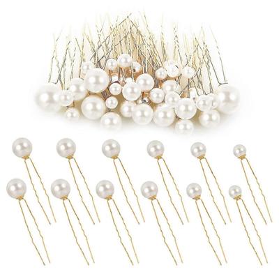 20 Stück Hochzeit Perlen Haarspangen Braut Strass Perlen Haarspangen Haarschmuck U-förmige Bobby Pins Haarnadeln