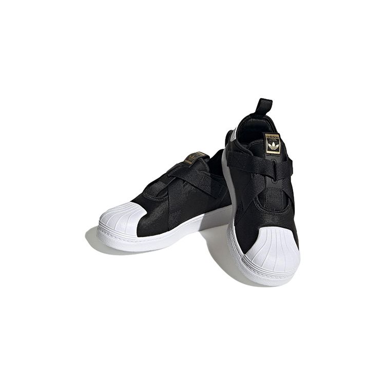 Adidas Superstar 360 Little Kid Black White Gold Kids Sneakers Core-Black Gold-Metallic Cloud-White HQ6080