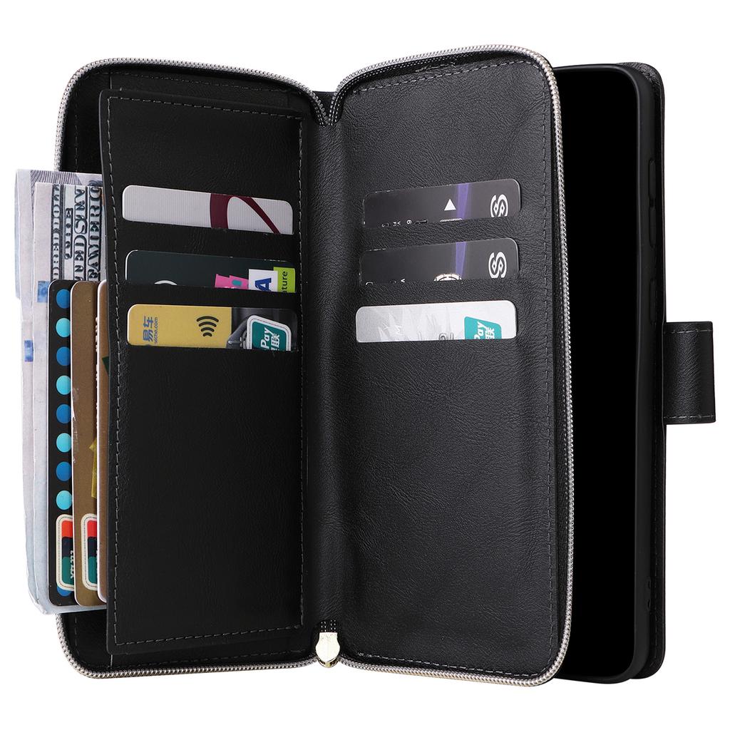 For Samsung Galaxy A53 5G Case Card Slots Zipper Wallet Leather Phone Cover