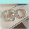 Elegant Floral Adjustable Pearl Ring For Women Stylish Minimalist Design In Copper