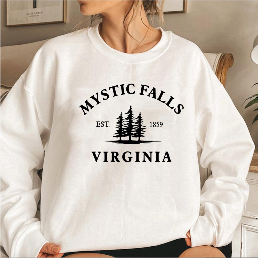 Mystic Falls Sweatshirt, Vampire Diaries inspiriert, Rundhals-Sweatshirt, Unisex, Langarmpullover, Salvatore Brothers Pullover, Tops