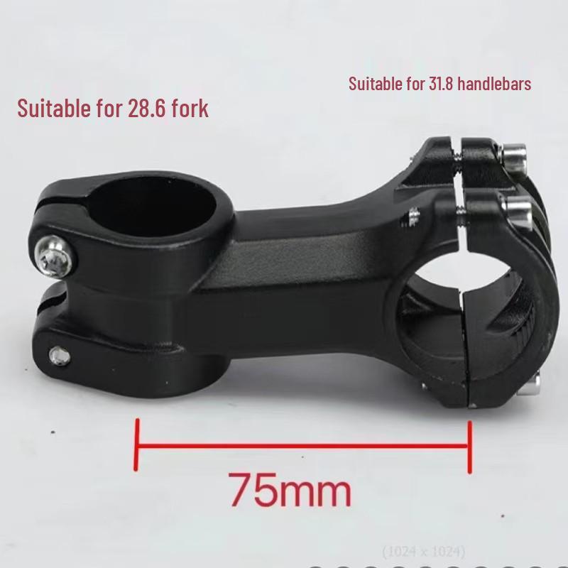 Mountain Road Fixed Gear Bicycle Handlebar Stem, Headset Compatible, 25.4/31.8mm Diameter, 38/60/80/90mm Length Options