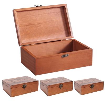 Handgefertigte Aufbewahrungsbox S/M/L Vintage Holzfarbe Holz