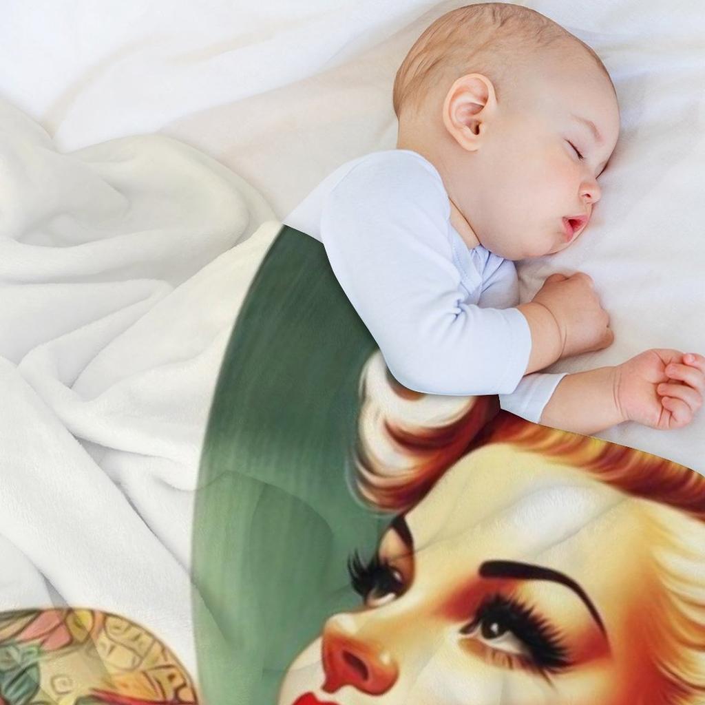 Hot Swimsuit Pin-up Throw Blanket Blankets Sofas Of Decoration Furry Fashion Sofas Personalized Gift Blankets