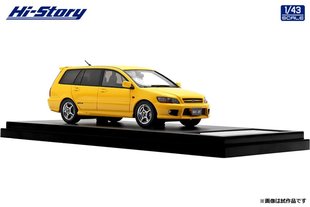 INTERALLIED Hi Story Scale Mitsubishi Lancer Cedia Wagon Ralliart Edition Dandelion Yellow Finished Model HS505YE 1/43 (2001)