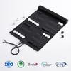 Portable PU Leather Backgammon Set with Acrylic Pieces