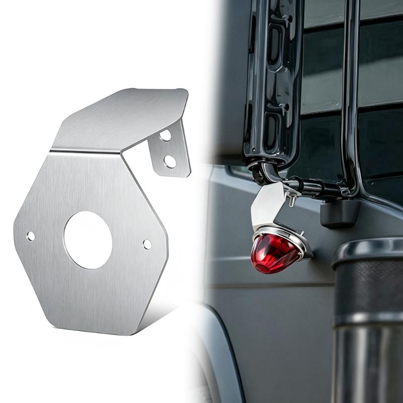 Watermelon Angled Signal Light Mounting Brackets, Stainless Steel Pair with Large Center Opening and Adjustable Hole Layout for Turn Signal