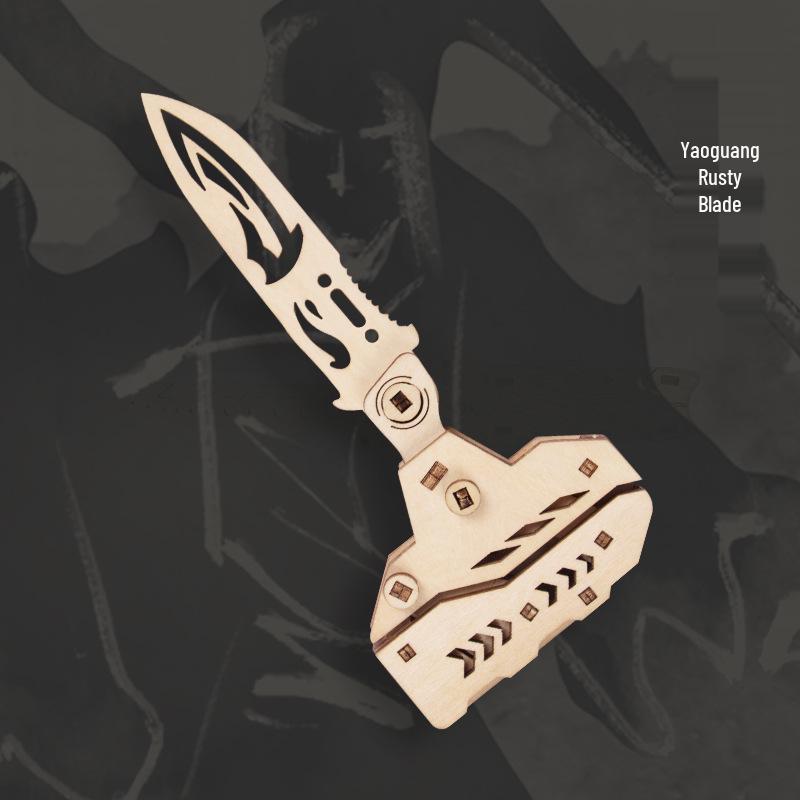 

3D Деревянный Пазл Нож-Бабочка Сделай Сам - Обучающая Складная Модель Клинка-Клешни