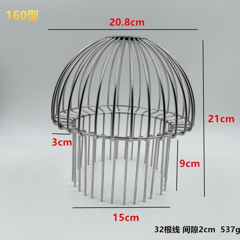 Stainless Steel Roof Drain Strainer Filter DN50 75 110 160 PVC Pipe Anti-Clog Leaf Debris Catcher