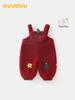 DUUDUUD Baby Fleece-Lined Romper - 2025 New Thick Style for Autumn/Winter, A-Class 1-Year-Old Crawling Suit
