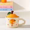 Cute Orange Ceramic Mug Gift Set