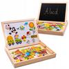 Tablica Magnetyczna Kredowa Drewniana Puzzle Układanka Magnesy 150+ El.