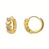 Gorgeous Pink Artificial Crystal Earrings Women's Versatile Jewellery Party Accessories Valentine's Day Exquisite Gift for Women