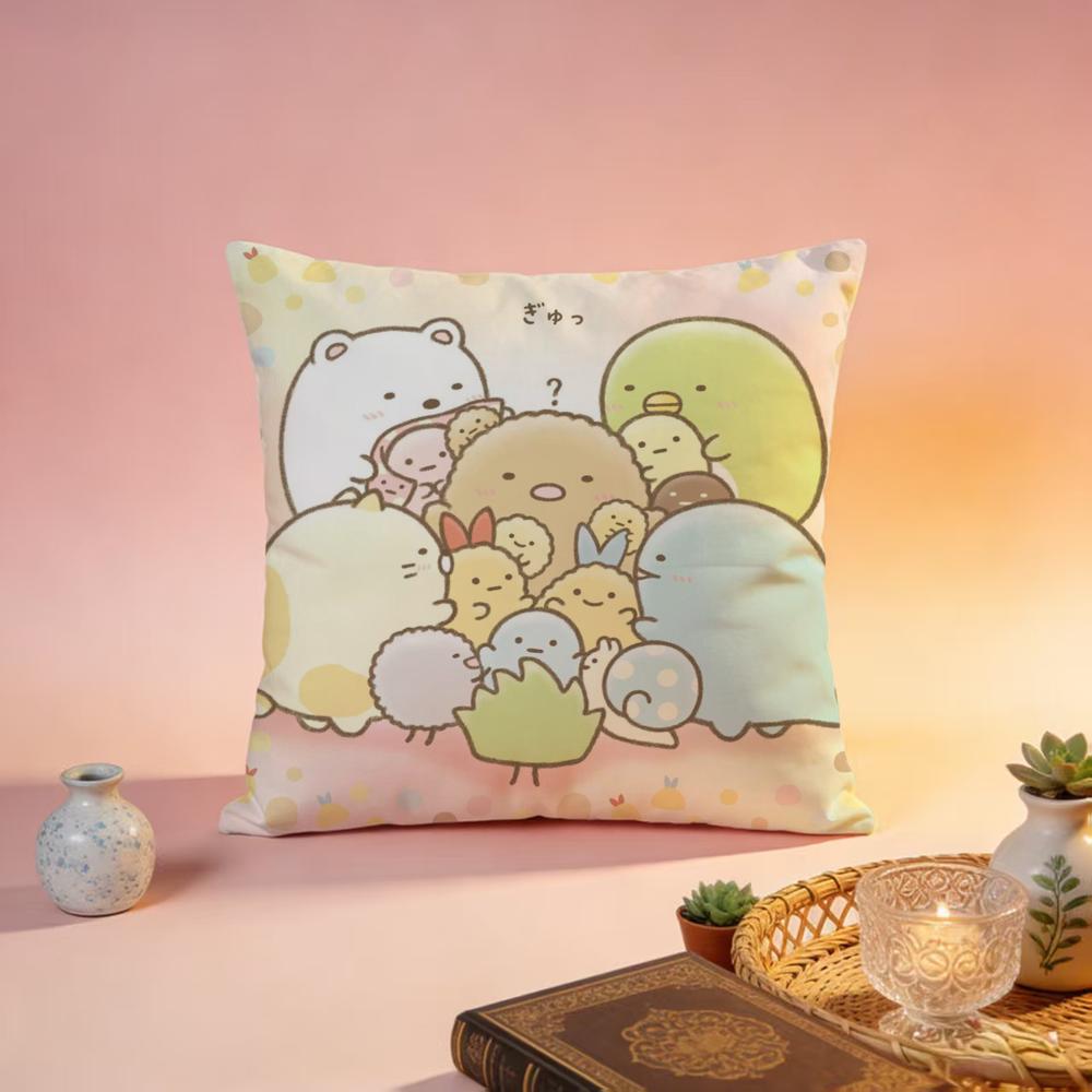 Fashion SSumikko Gurashiing Cushion Cover Premium SkinFriendly Pillow Case MultiPurpose for Home Office Travel